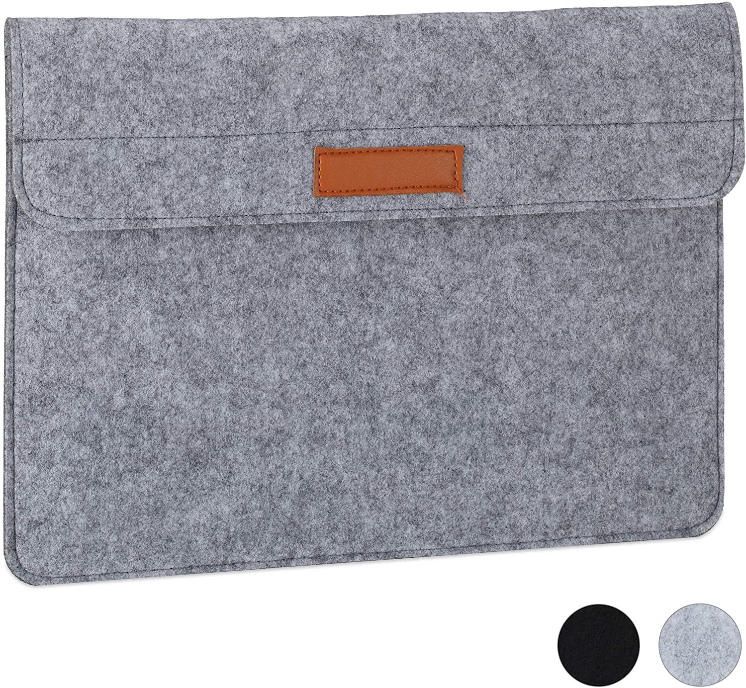 Relaxdays Laptop Sleeve 15.4 Inches Felt Protective Laptop And Notebook 4 C