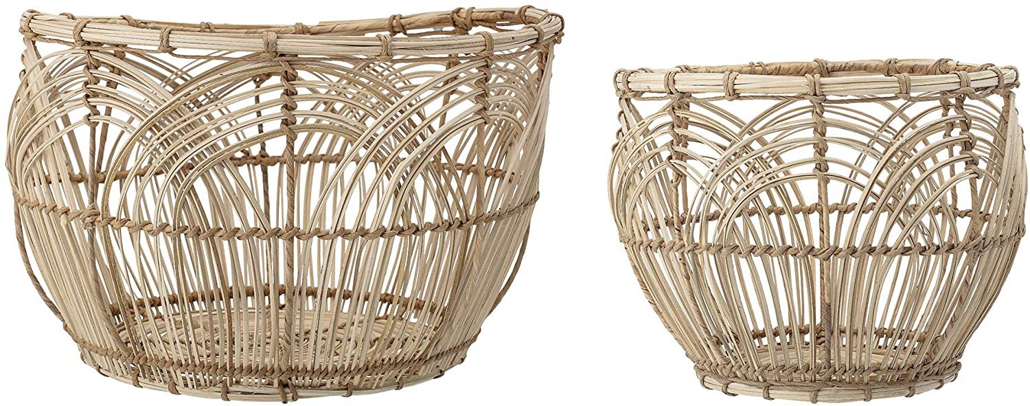 Bloomingville 82042387 Rattan Basket Set of 2