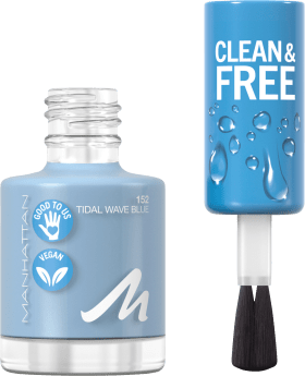 MANHATTAN Cosmetics Nail Polish Clean & Free Nail Polish, Tidal Wave Blue 152, 8 ml