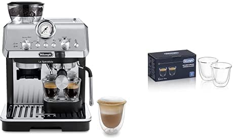 DeLonghi Espressomaschine mit 2 Espressogläsern