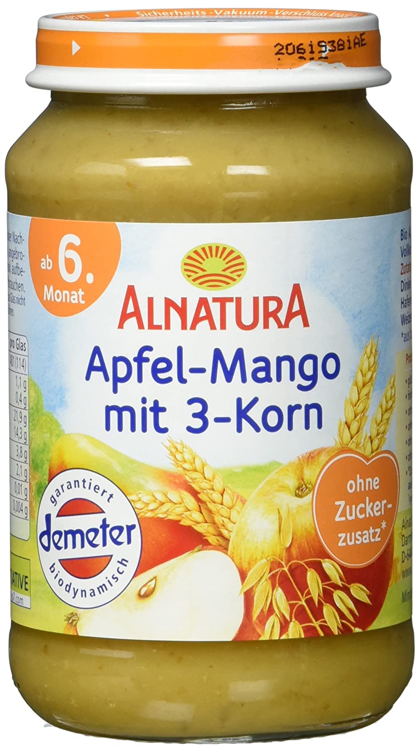 Alnatura Apfel Mango+3Korn, 6er Pack (6 x 190 g)