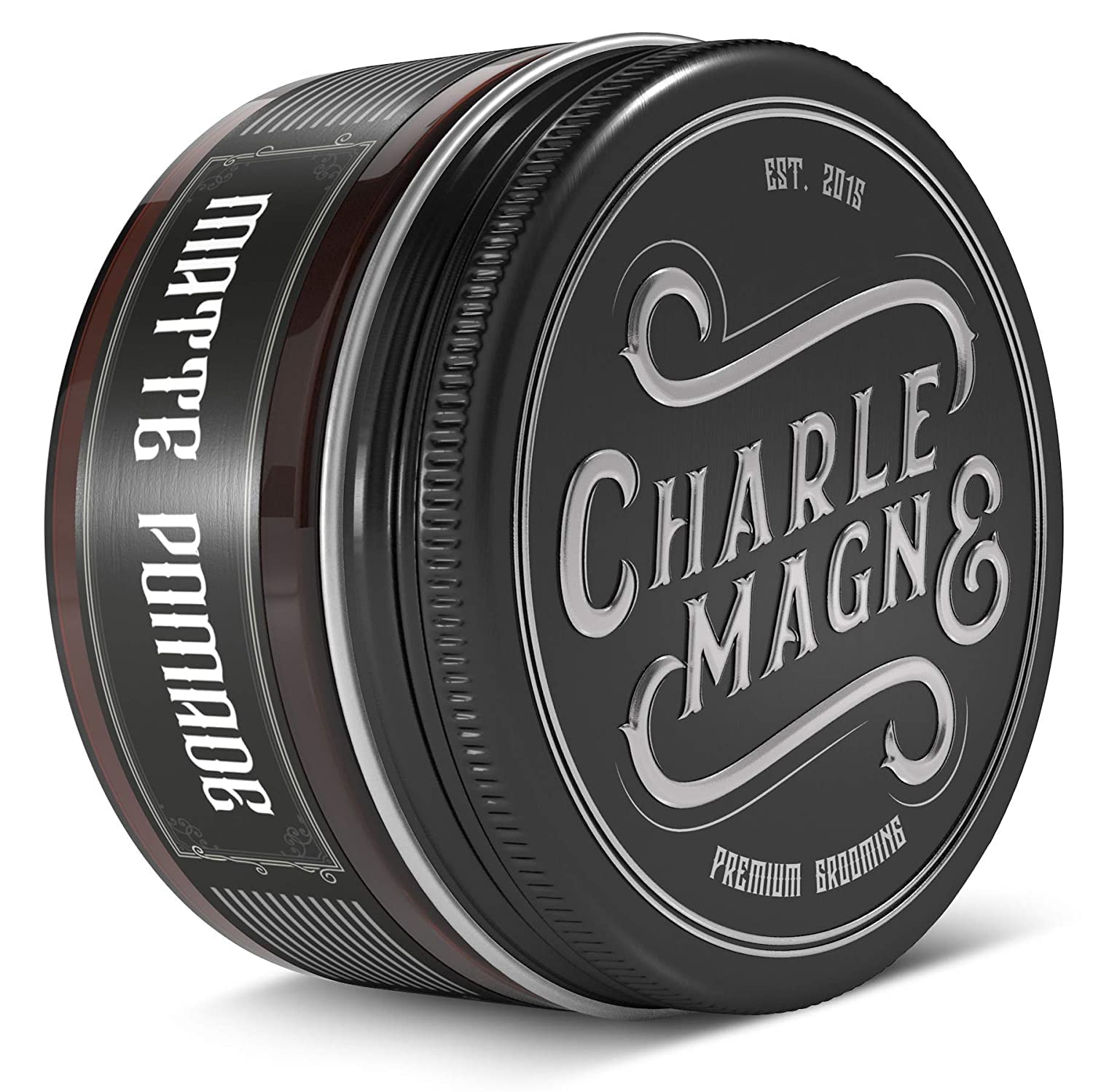 Charlemagne Premium Matte Pomade – Strong Hold – Elegant Fragrance – Matt Look Finish for the Hair – Matt Hair Wax for Men / Men – 100 ml – Hair Cream Made in the UK – Barber Quality