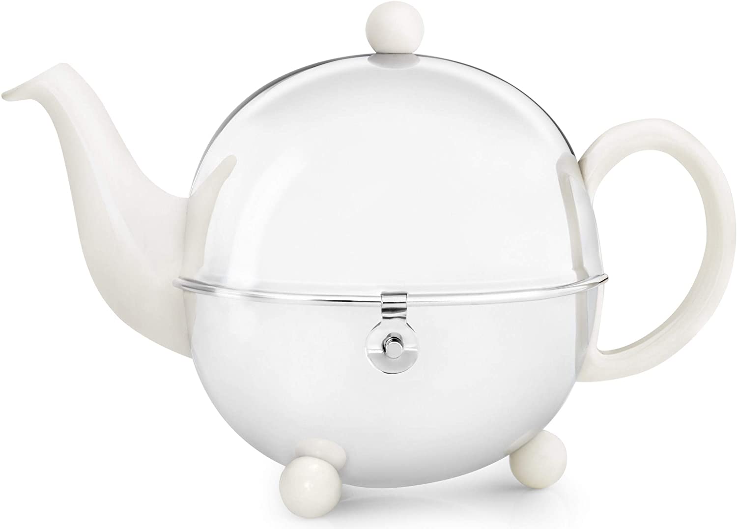 Bredemeijer 1.3 L Ceramics/ Stainless Steel Teapot Cosy, White