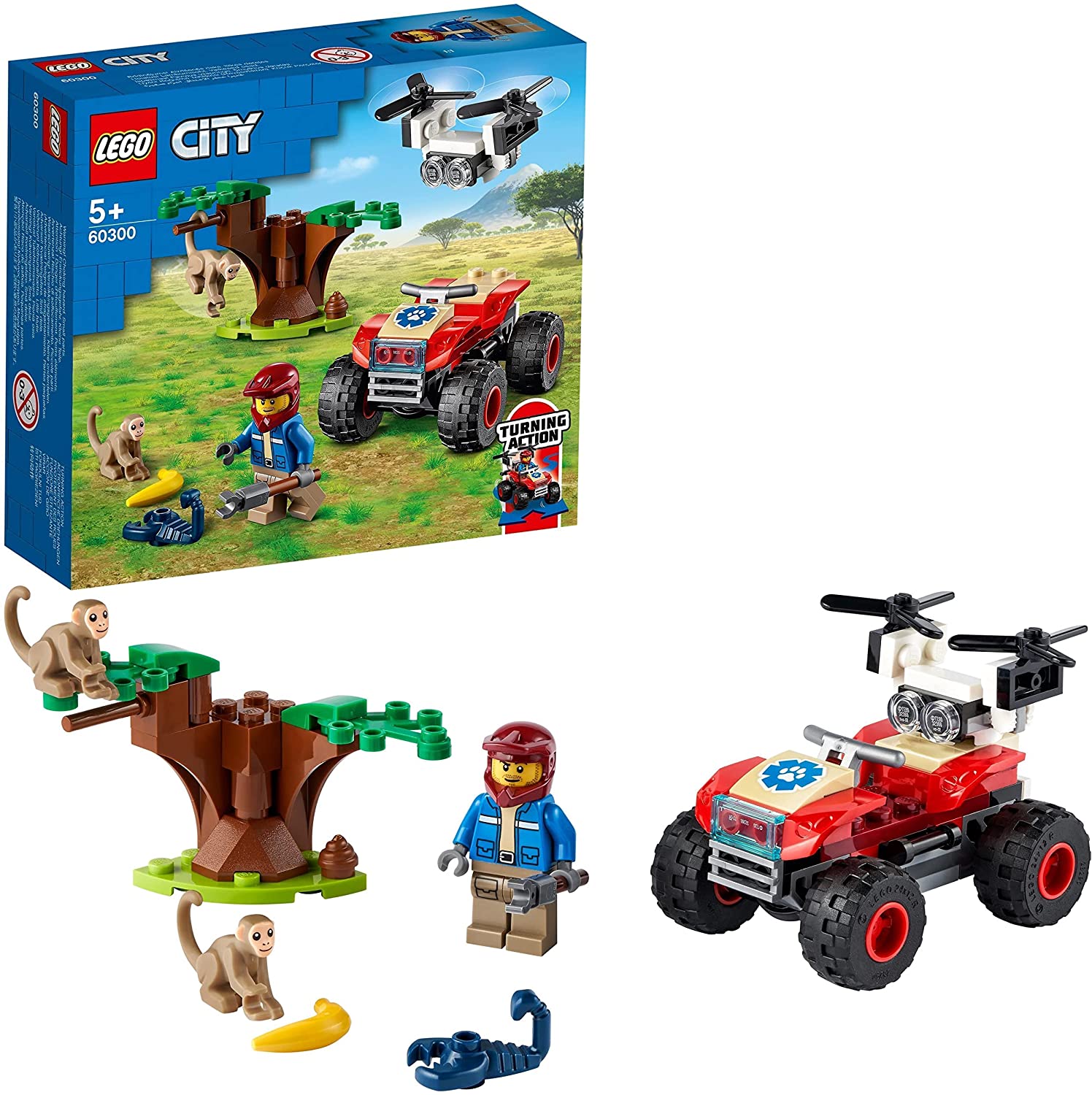 LEGO 60300 City Wildlife Animal Rescue Quad Off-Road Vehicle Toy Quad from 