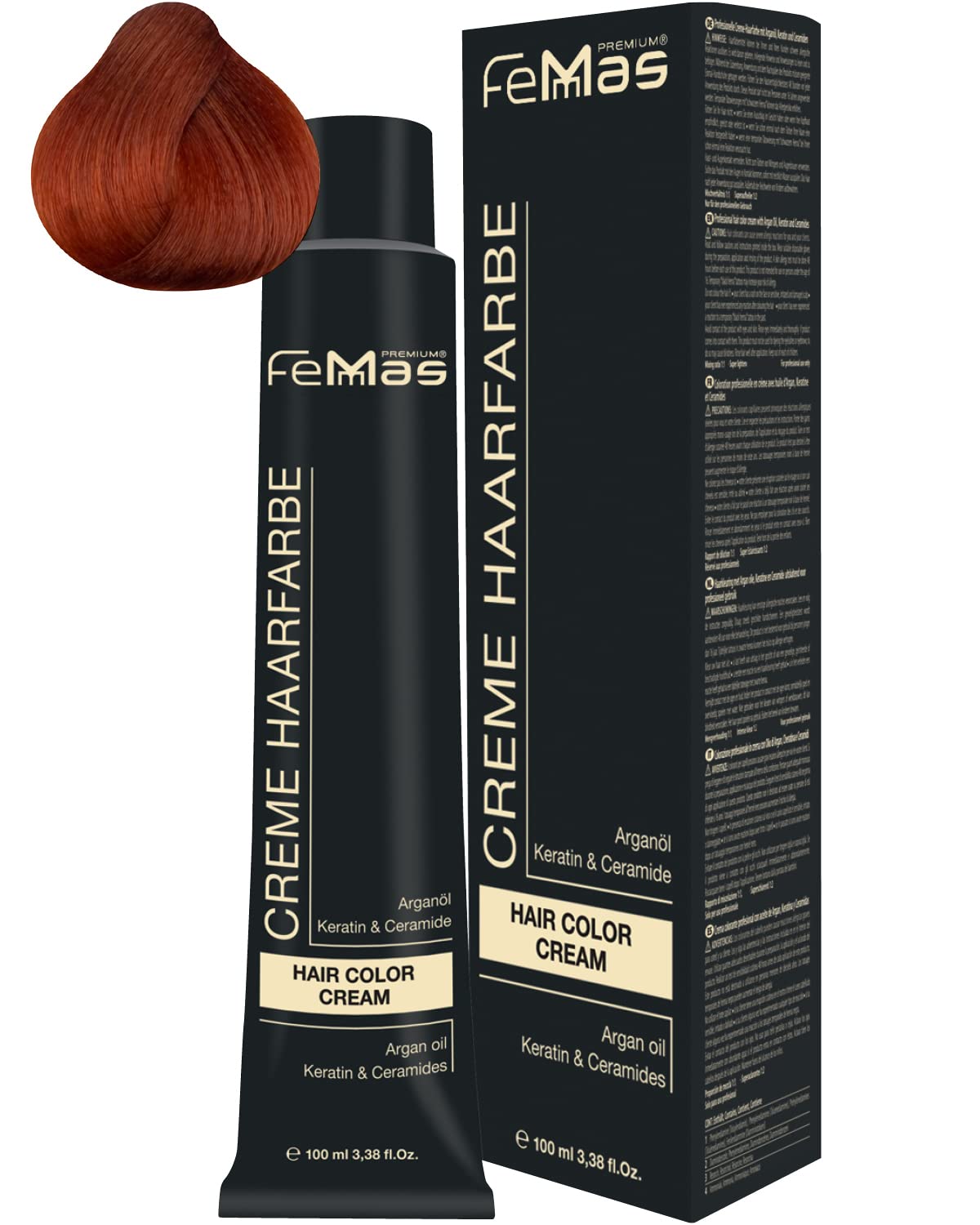 Femmas Hair Colour Cream 100 ml Hair Colour (Light Blonde Copper Intensive 8.44), ‎light 8.44