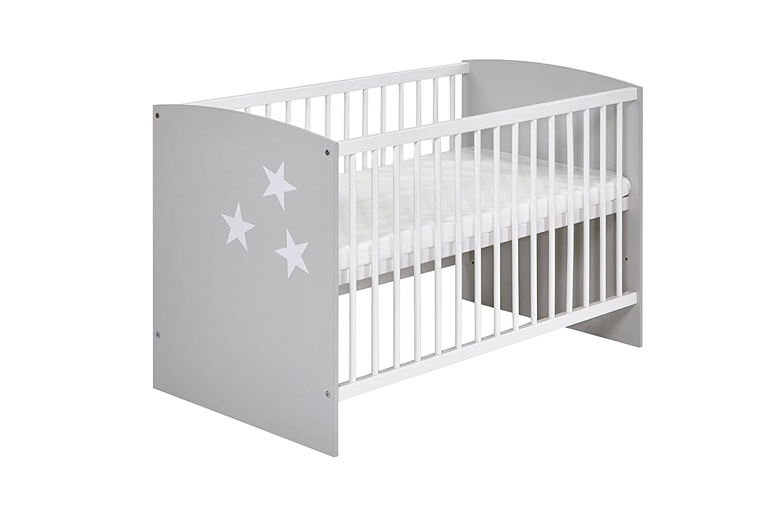 Schardt 03 493 46 02 Children\'s Bed Classic Grey 60 x 120 cm White