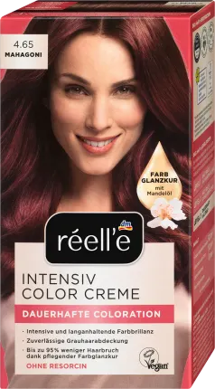 Hair color 4.65 mahogany, 1 st