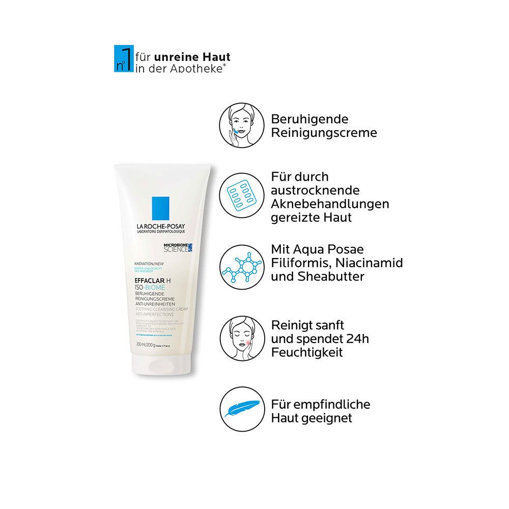 La Roche Posay EFFACLAR H ISO-BIOME facial cleansing cream