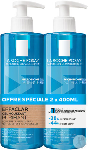 La Roche-Posay Effaclar Cleansing Gel Foam 2x400ml