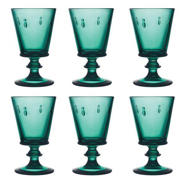 La Rochère Wine Glass Abeille Emerald Green (Set of 6)