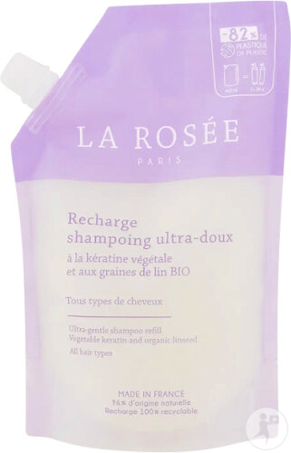 La Rosée Ultra-Mild Shampoo With Vegetable Keratin And Organic Flaxseed Refill 400ml