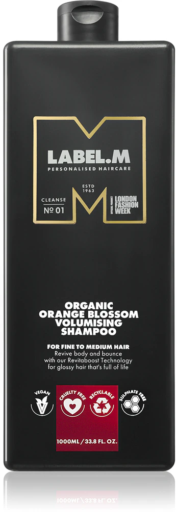label.m Organic Orange Blossom Volumising Shampoo Natural shampoo for more hair volume