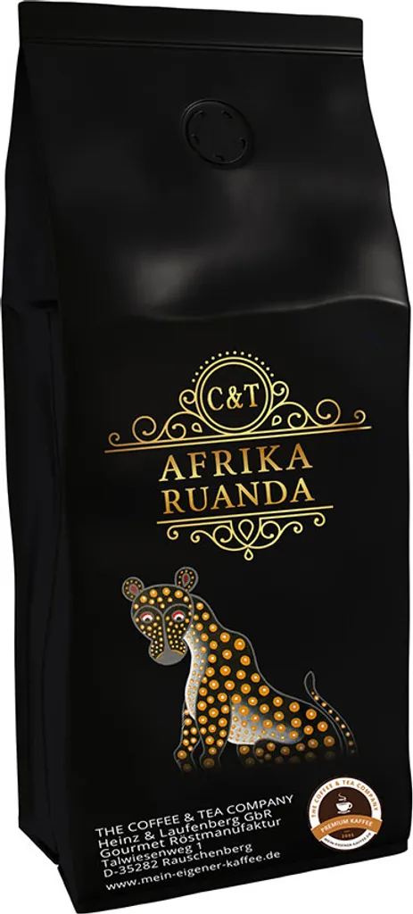 Country Coffee from Africa - Rwanda (Ground, 200g) - Premium Coffee - Low in Acid, Gently and Freshly Roasted