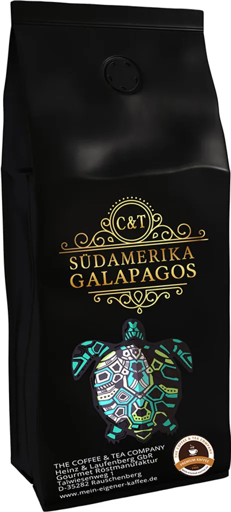Country Coffee from South America - Galapagos (Ground, 200g) - Premium Coffee - Low in Acid, Gently and Freshly Roasted