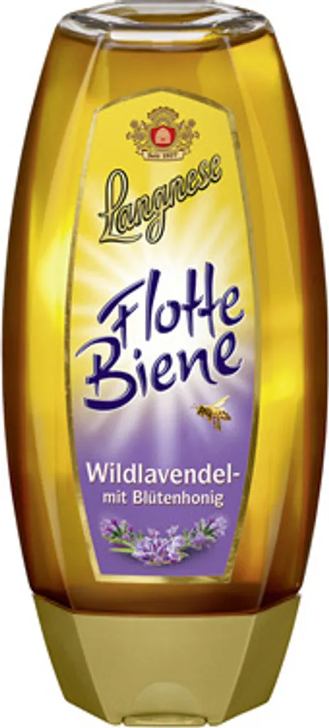 Langnese Flotte Biene Wildlavendel mit Blütenhonig süß und mild 500g