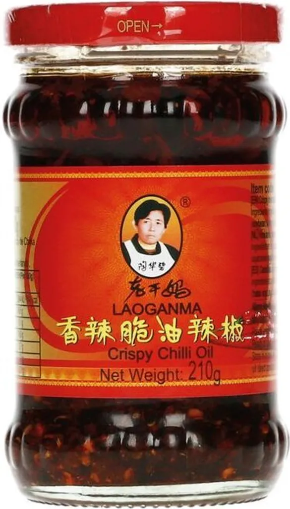 LAO GAN MA Knusprige Chili in Öl 210g | Crispy Chili in Oil | Chiliöl mit Röstzwiebeln