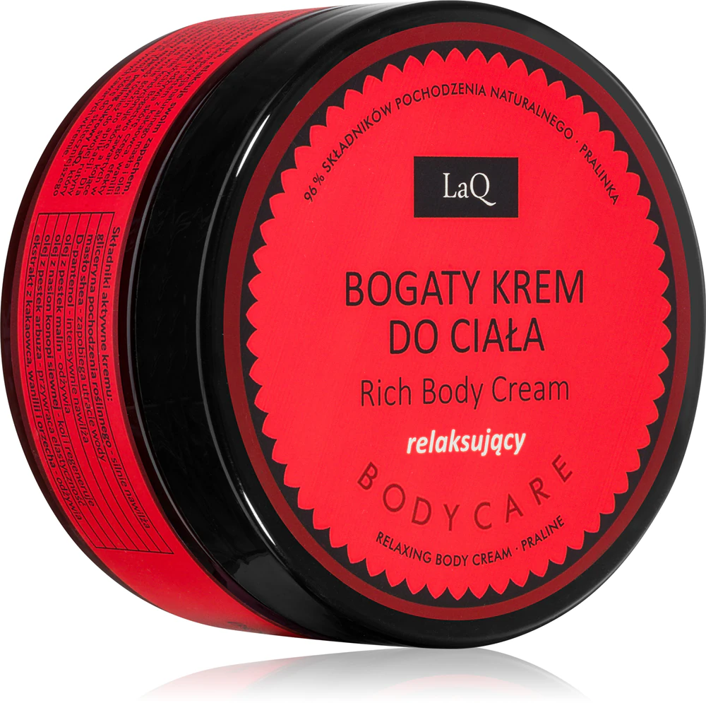 LaQ Praline body cream with a calming effect