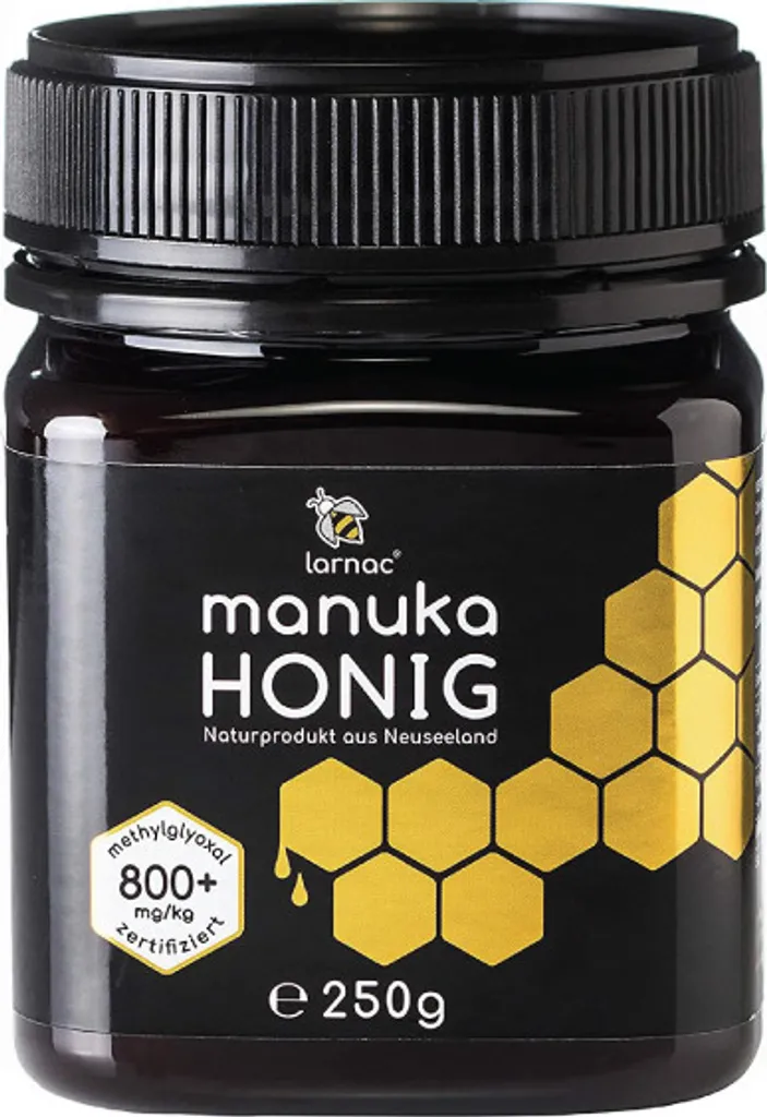Larnac Manuka Honig MGO 800+ | 250 g | echter neuseeländischer Manuka Honig | hoher Methylglyoxal-Gehalt | nachhaltige Imkerei