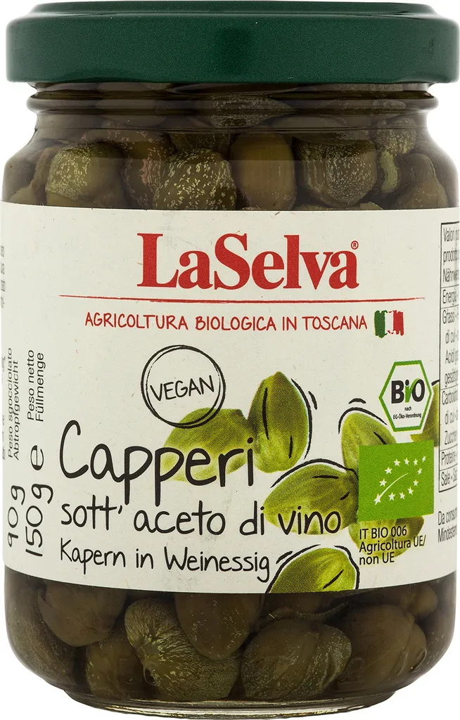 LaSelva Capers in Wine Vinegar 150 g