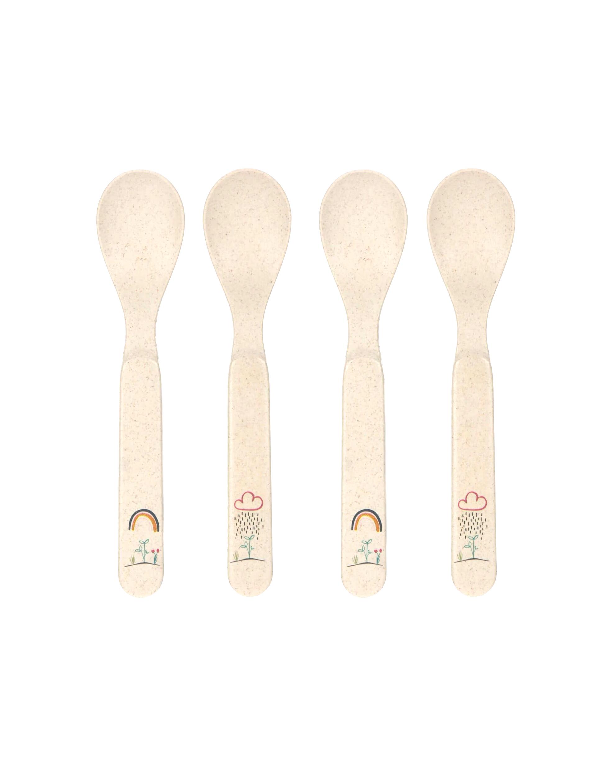 LÄSSIG cutlery set children's spoons set of 4