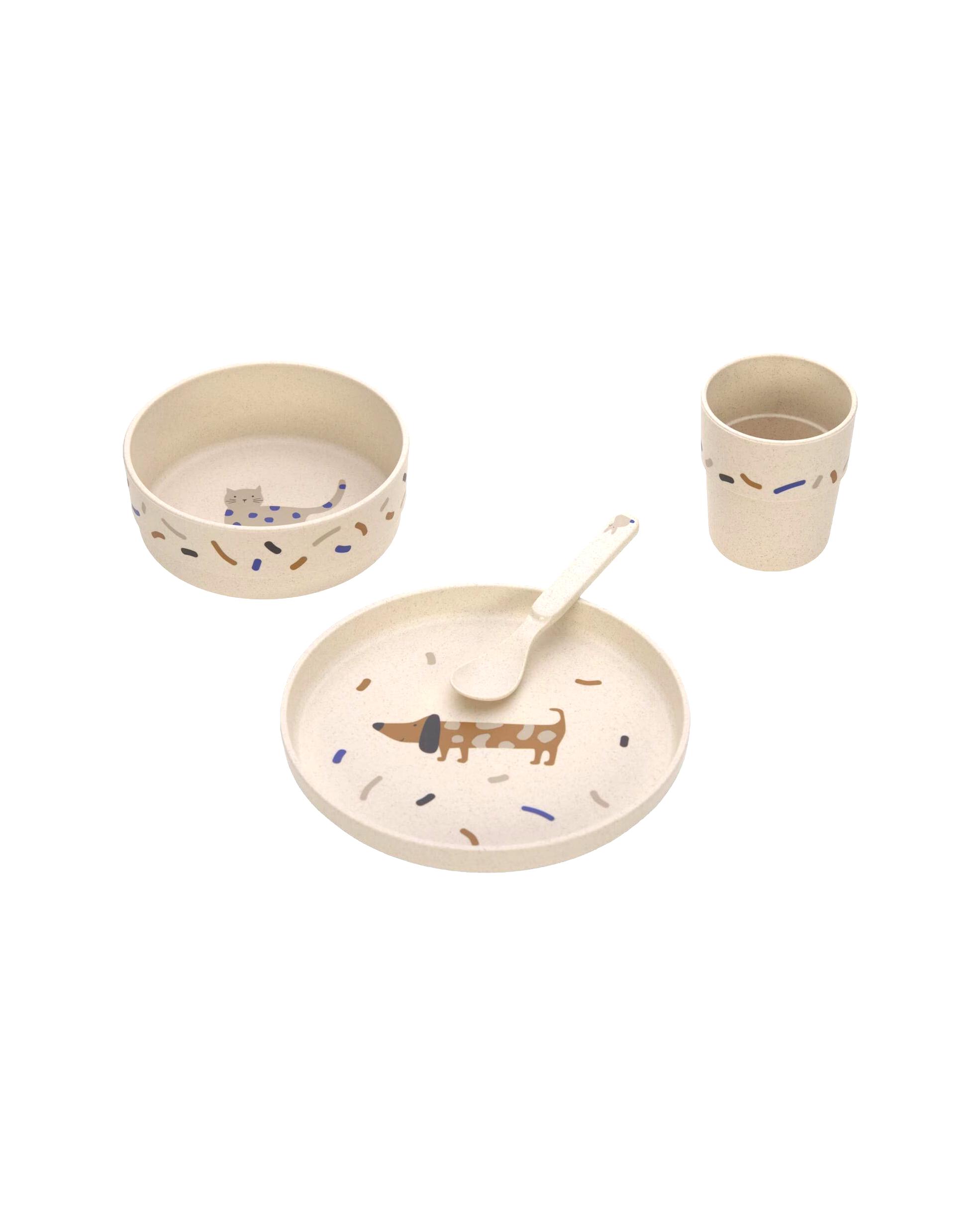 LÄSSIG children's tableware set of 4