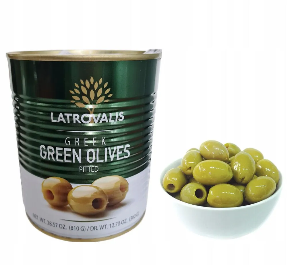 Latrovalis, Olives, 360g, Green Olives, Greek Olives, Pitless Olives, In a Can