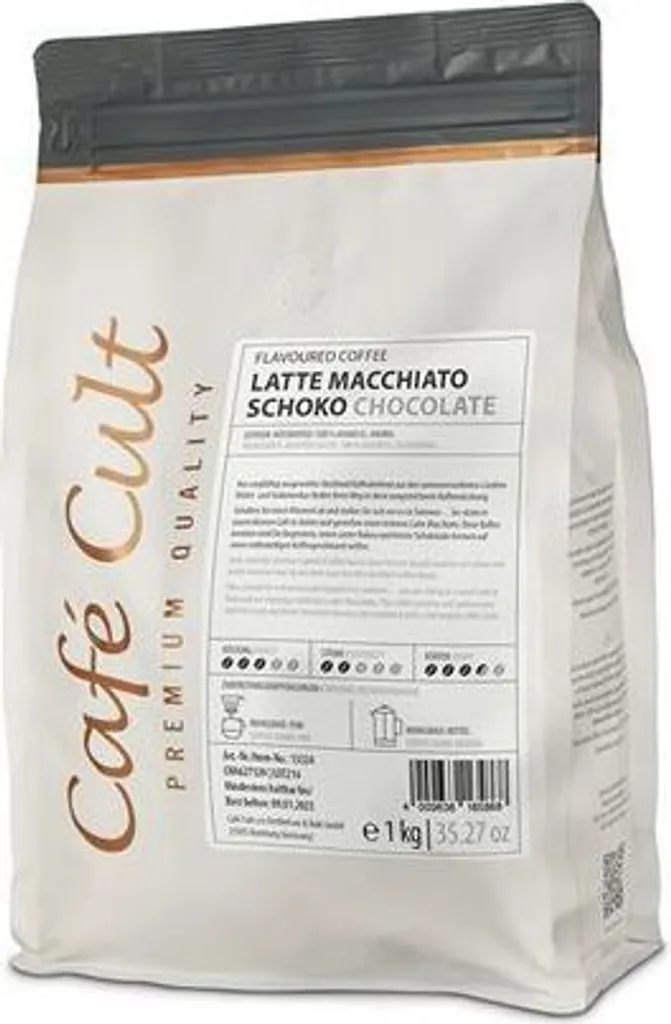 Latte Macchiato Chocolate in 1 kg bag, whole bean flavored