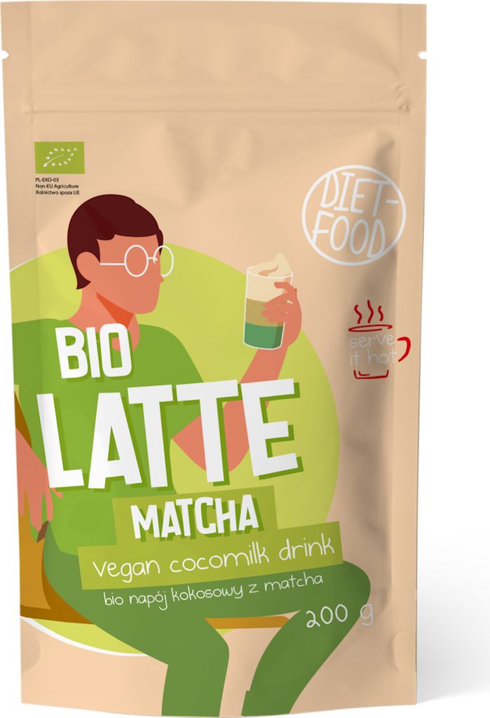 LATTE MATCHA - KOKOSNUSSGETRÄNK MITMATCHA 200 g - DIÄT-FOOD