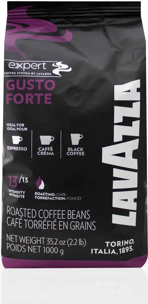Lavazza Expert Gusto Forte Espresso - 6 x 1kg coffee beans, 100% Robusta