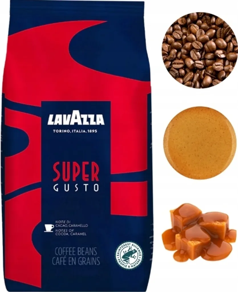 Lavazza Super Gusto dark roasted coffee beans, 1kg