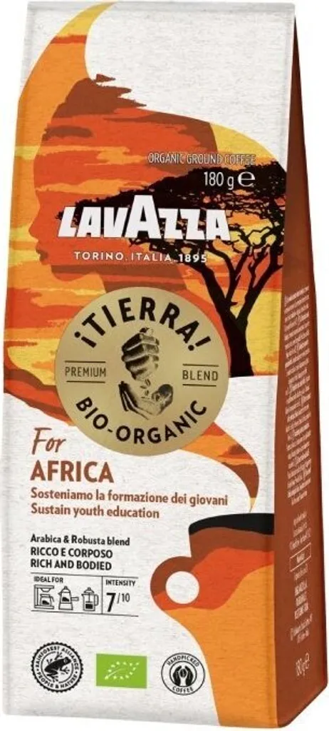 Lavazza Tierra Organic for Africa Roasted Ground Coffee 180g