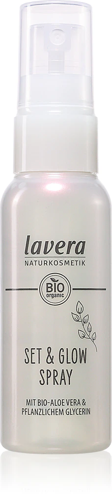 Lavera Set & Glow Spray fixation spray to rejuvenate facial skin