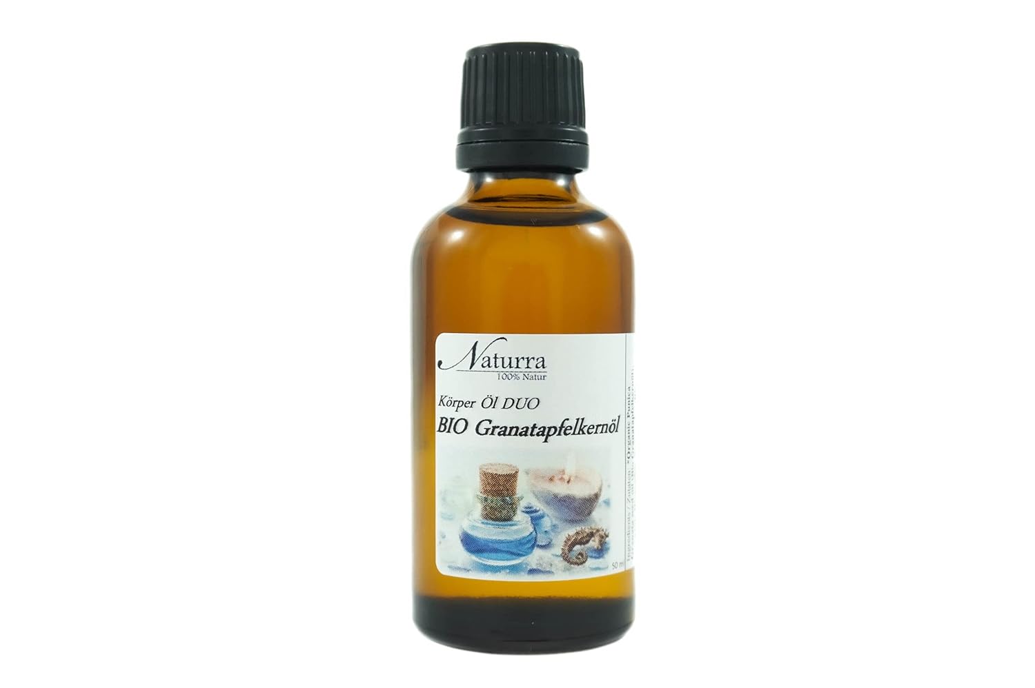 Naturra Organic Pomegranate Seed Oil Duo 50 ml with Organic Hemp Seed Oil Cold Pressed Unrefined Natural Cosmetics