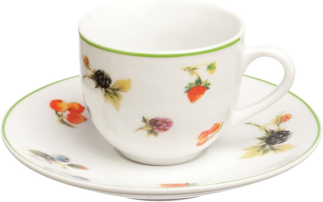 Tognana Olimpia doroty 6 Cup with Saucer, Porcelain, White, 12 x 12 x 5 cm