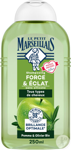 Le Petit Marseillais Shampoo Gel Strength and Radiance Apple and Olive Leaf Normal Hair 250ml