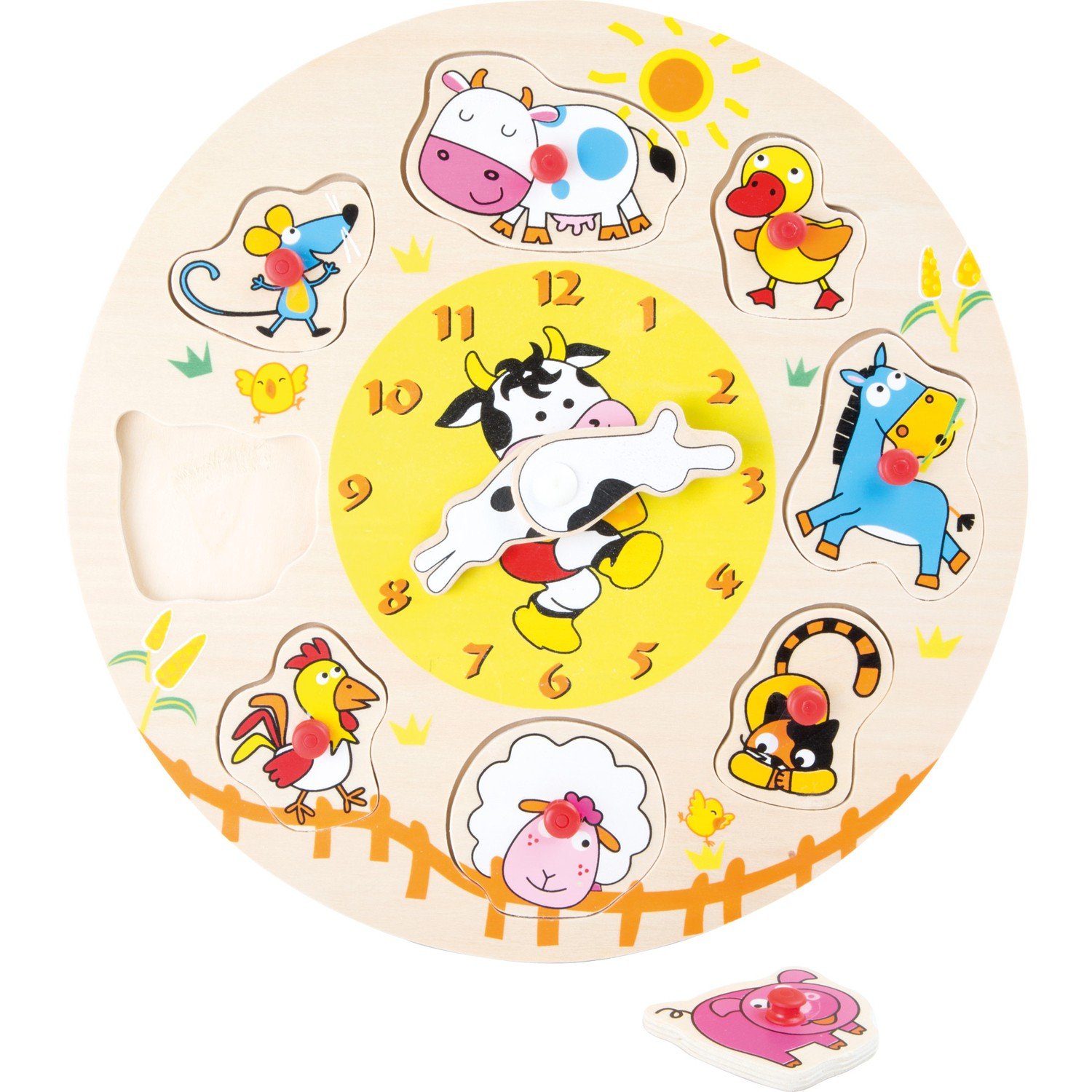 Learning Clock And Puzzle Animals