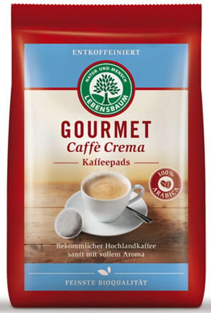 Lebensbaum Coffee Gourmet Decaffeinated Coffee Pods -- 126g