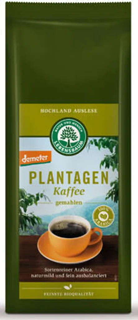 Lebensbaum Plantation Coffee, ground, Demeter (3x250g)