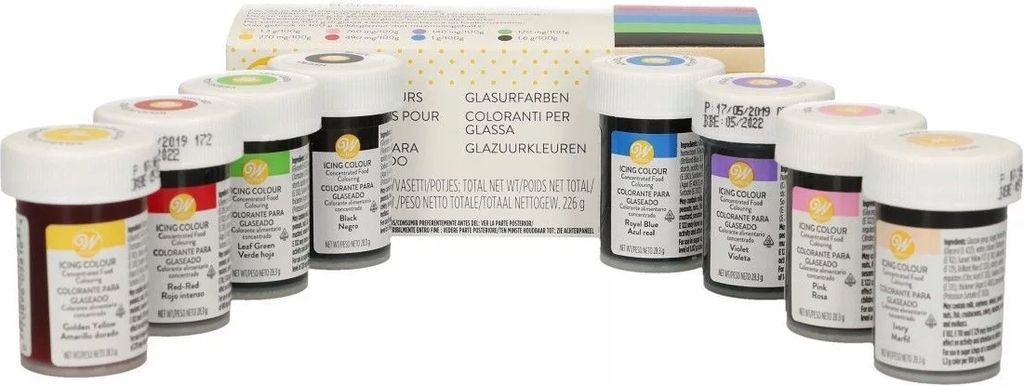 Food coloring gel color for fondant 226g 8 pieces