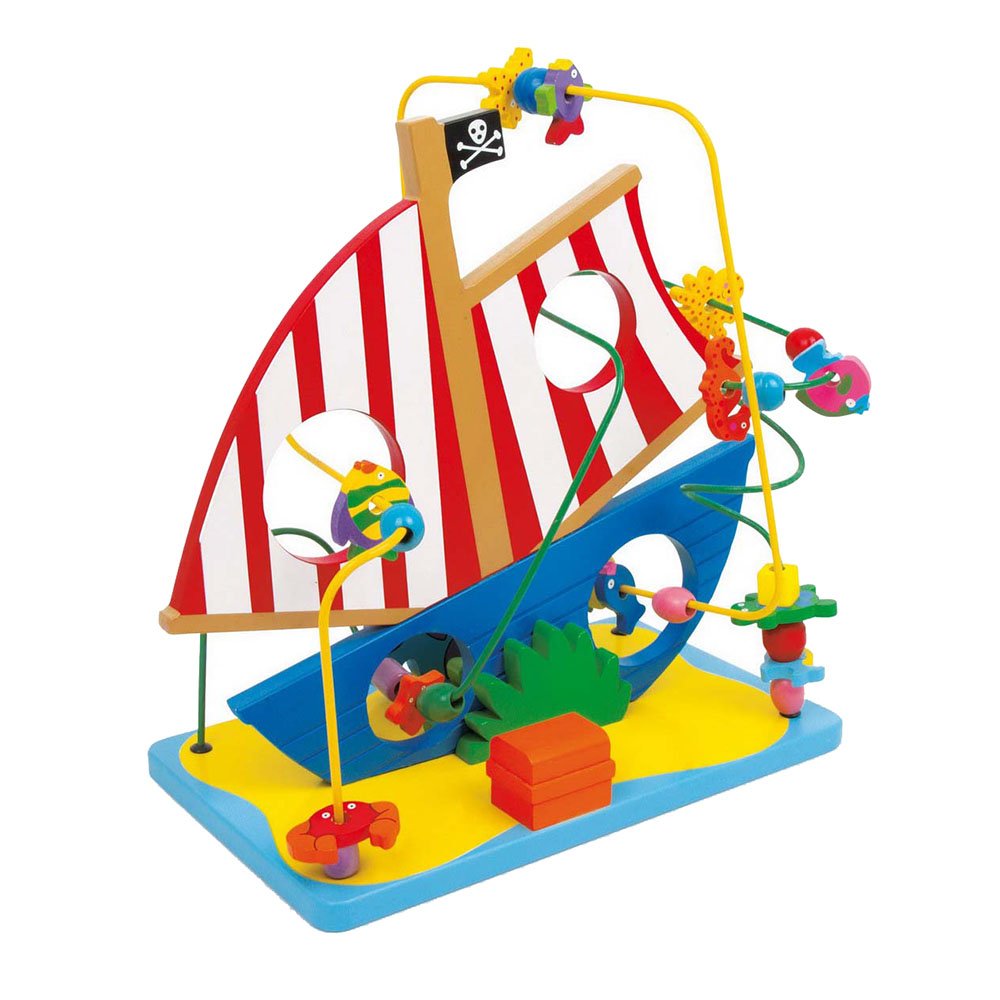 Small Foot by Legler Legler Motor Activity Loop Pirate Ship Preschool Learning Toy