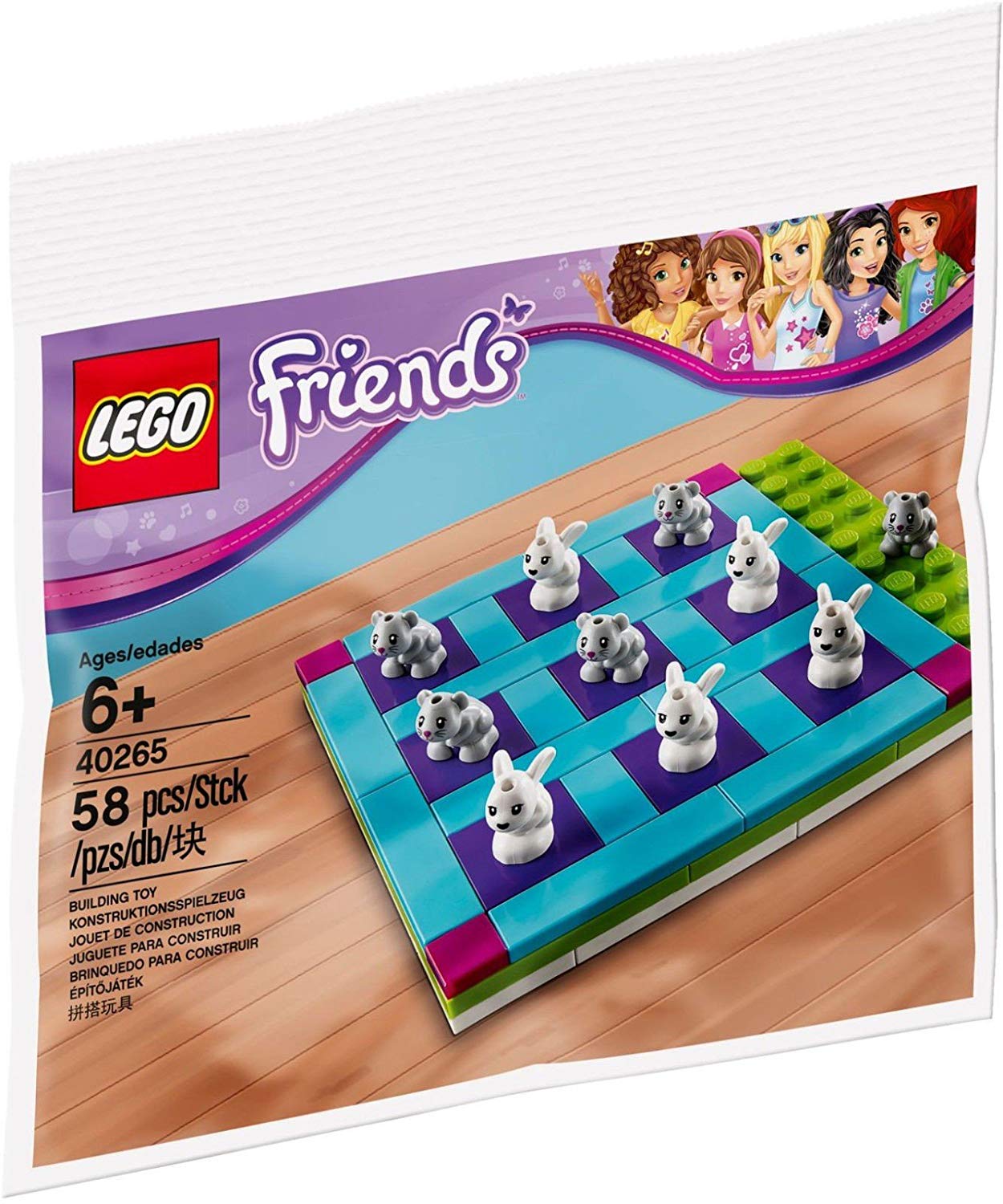 Lego – 40265 Friends Bunny Rabbit And Kitten Three Row Game Set In Pouch – 