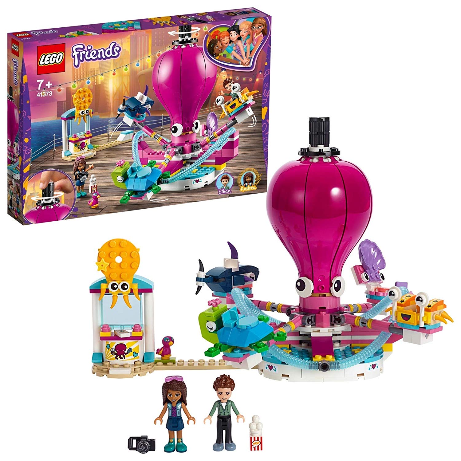 Lego 41373 - Friends Fun Octopus Merry-Go-Round, Building Set