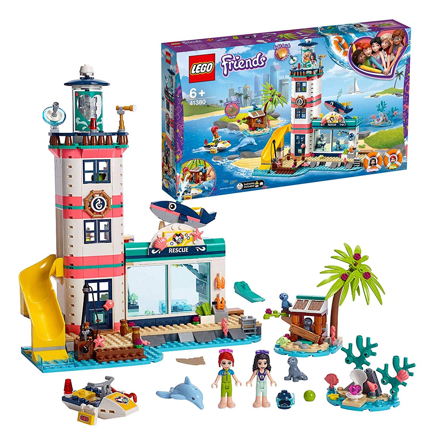 Lego 41380 - Friends Lighthouse With A Floodlight, Building Set