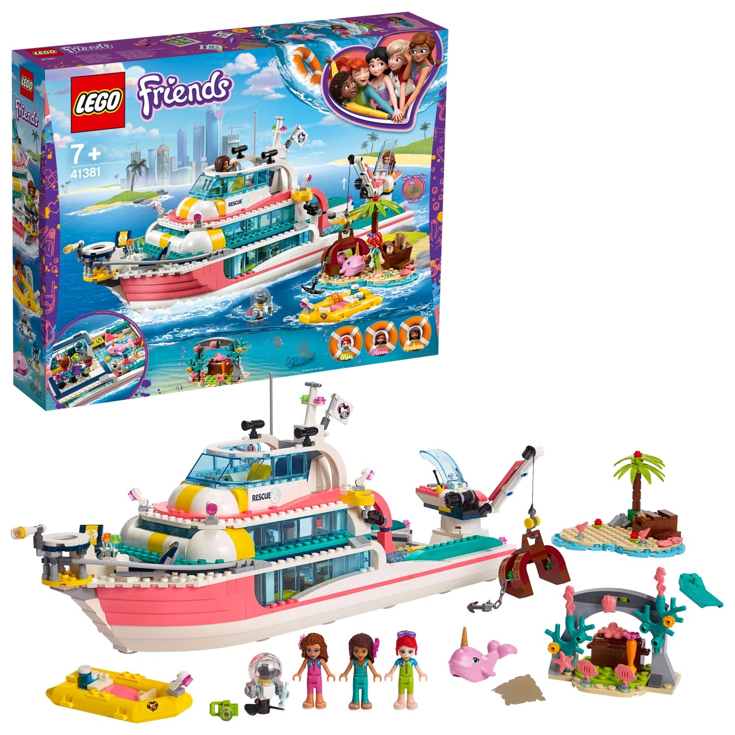Lego 41381 - Friends Boat For Rescue Operations, Building Set