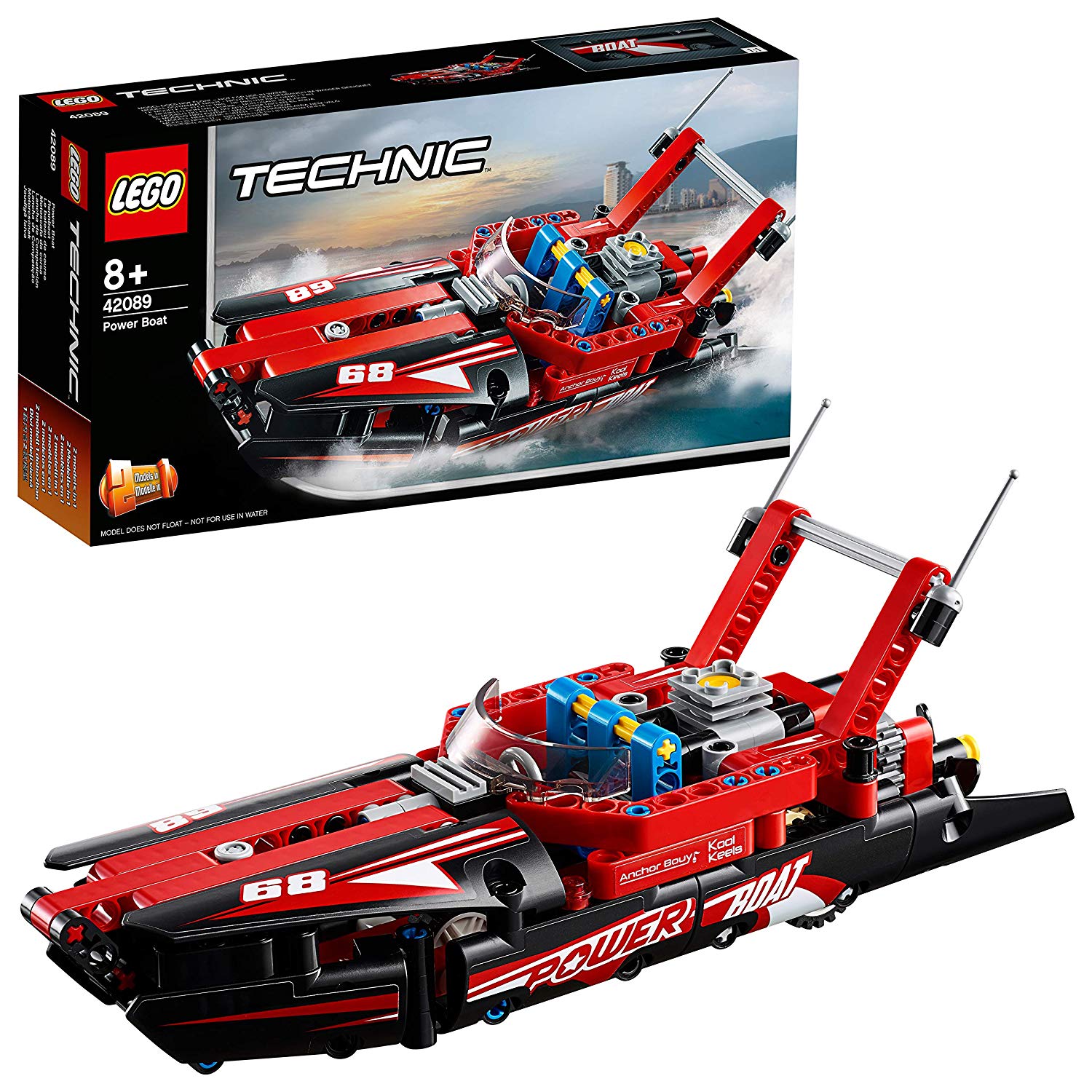 Lego Technic Racing Boat Multi Coloured