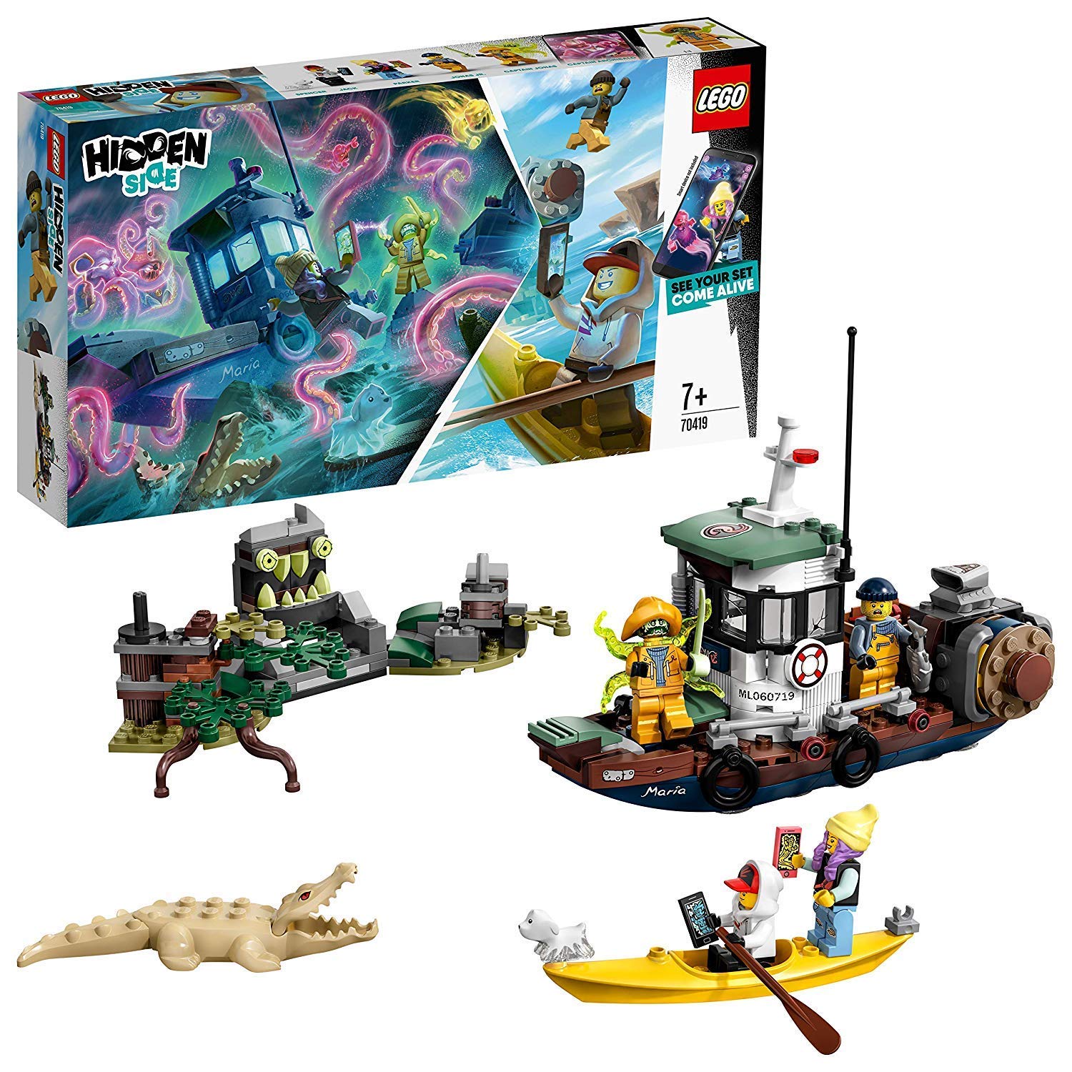 Lego 70419 Hidden Side Shrimp Boat, Toy For Children With Augmented Reality