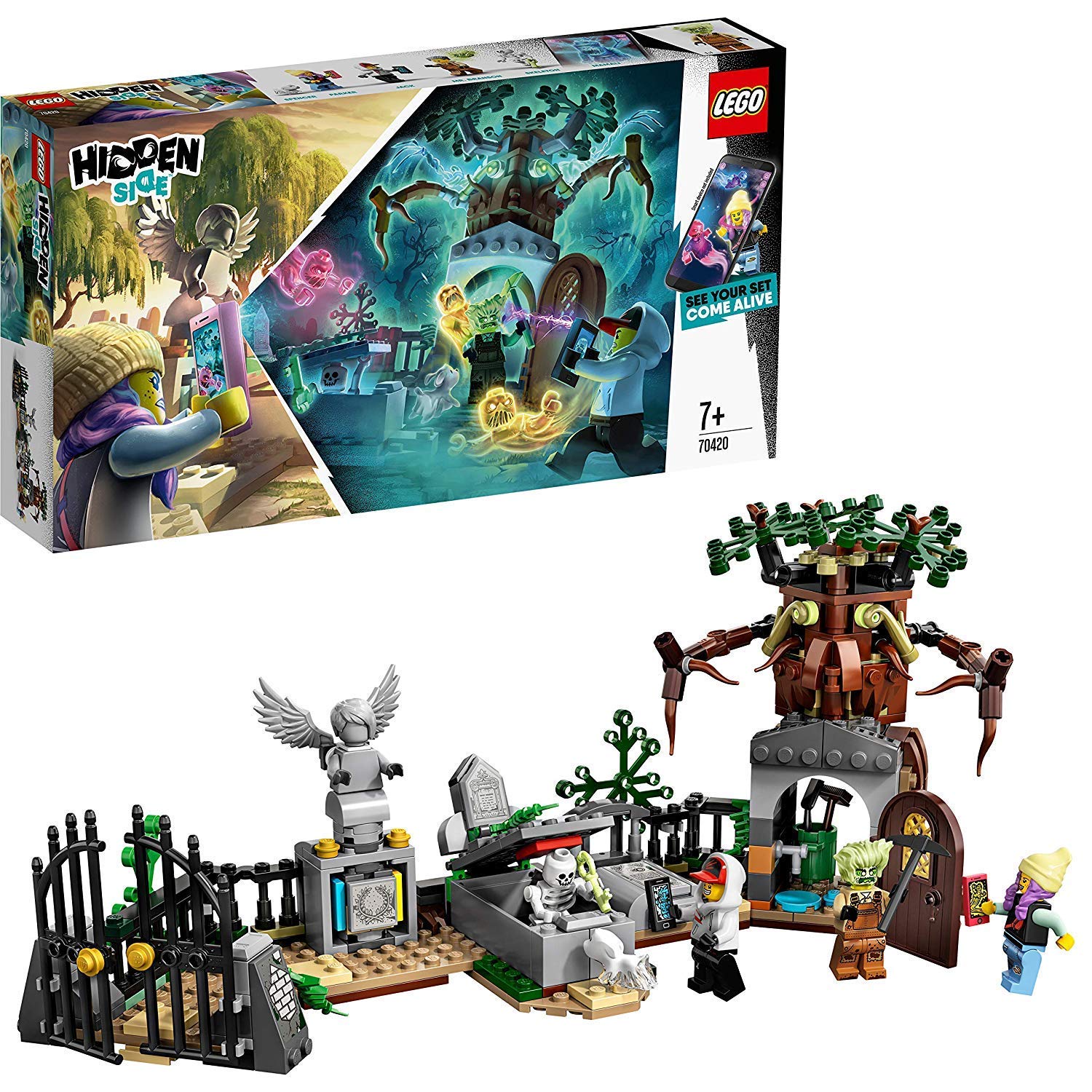 Lego 70420 Hidden Side Mystery In The Graveyard Toy For Children With Augme
