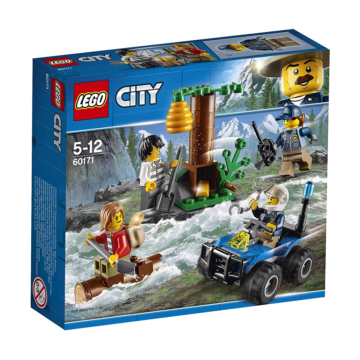 LEGO City Police Tracking through the mountains and Construction Toy