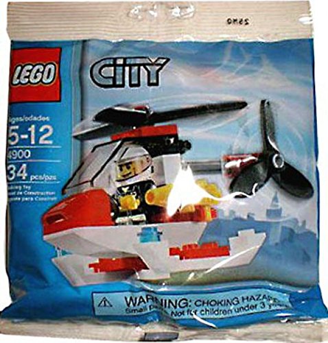 Lego City Mini Figure Set Fire Helicopter Bagged Pieces