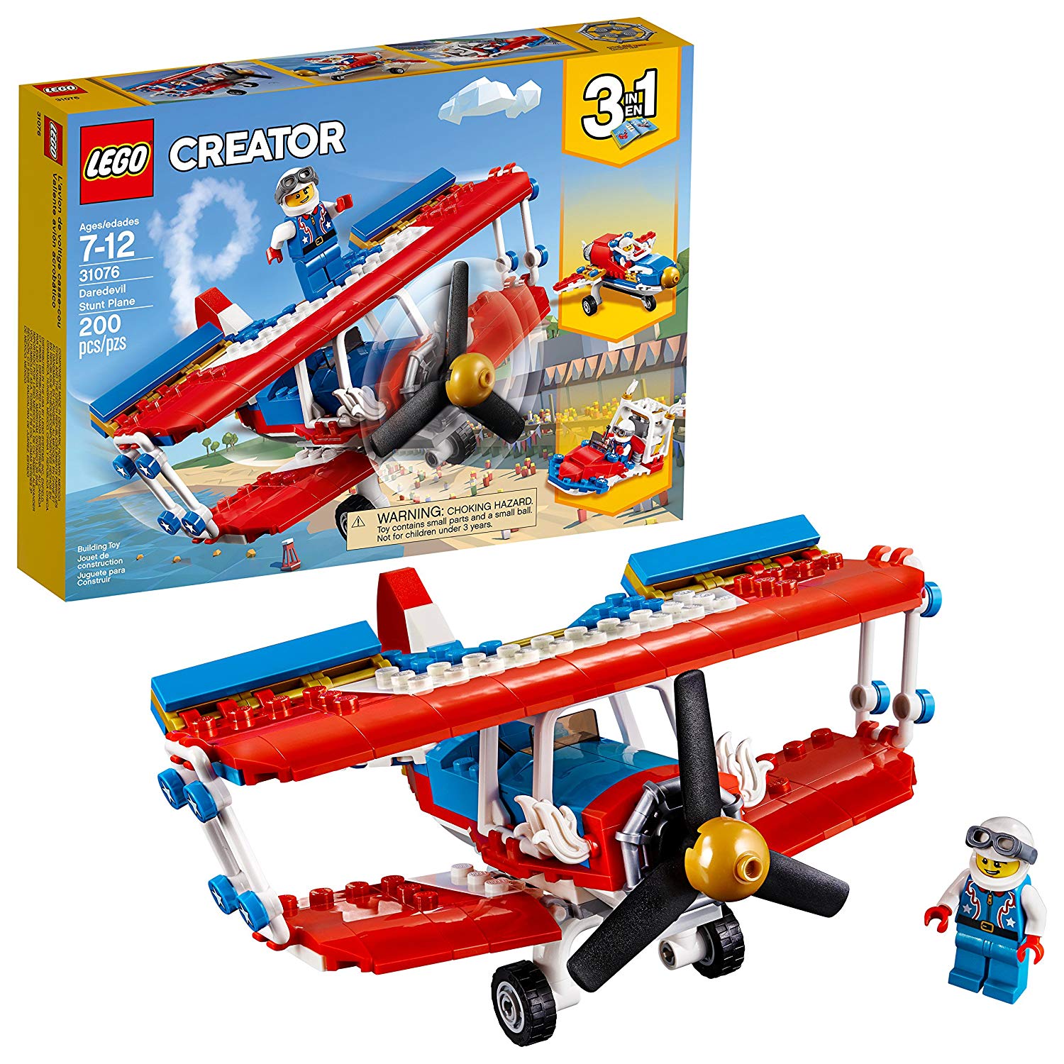 Lego Creator 3In1 Dungarees Stunt Level 31076 Modules (Pack Of 200)